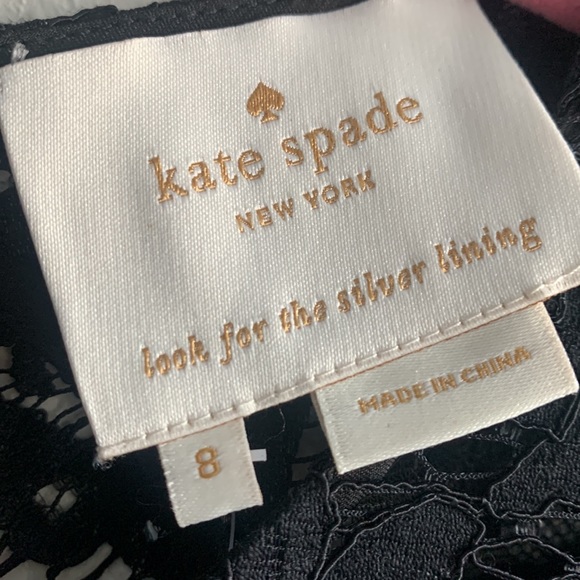 Kate Spade Rose Lace Mini Dress Black Size 8 - Picture 6 of 16